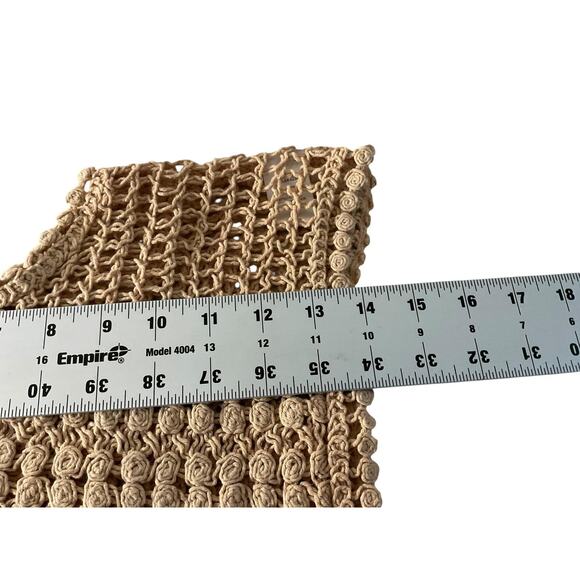 NWT Julia by LoveJ Womens Large Green Beige Crochet Vests Set Boho Sleeveless - Picture 9 of 13